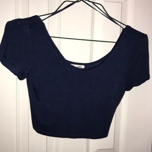 Navy blue crop top